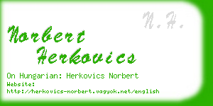 norbert herkovics business card